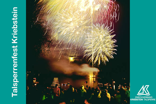 Impressionen vom Talsperrenfest in Kriebstein: Feuerwerk.