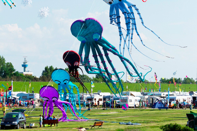 Drachen beim Zirkus- und Drachenfest in Tossens
